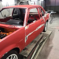 Oranje Opel Ascona B 2.5CIH met 212PK