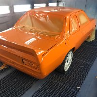 Oranje Opel Ascona B 2.5CIH met 212PK