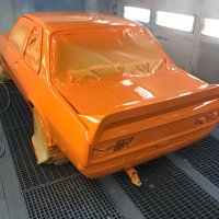 Oranje Opel Ascona B 2.5CIH met 212PK