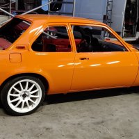 Oranje Opel Ascona B 2.5CIH met 212PK