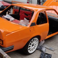 Oranje Opel Ascona B 2.5CIH met 212PK