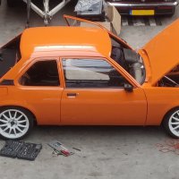 Oranje Opel Ascona B 2.5CIH met 212PK