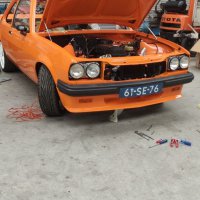 Oranje Opel Ascona B 2.5CIH met 212PK