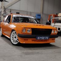 Oranje Opel Ascona B 2.5CIH met 212PK
