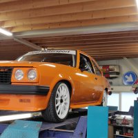 Oranje Opel Ascona B 2.5CIH met 212PK