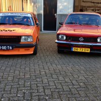 Oranje Opel Ascona B 2.5CIH met 212PK