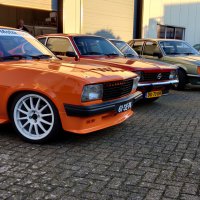 Oranje Opel Ascona B 2.5CIH met 212PK