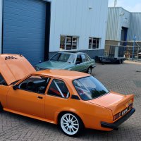 Oranje Opel Ascona B 2.5CIH met 212PK