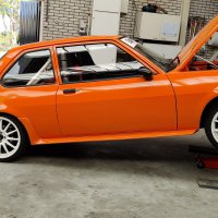 Oranje Opel Ascona B 2.5CIH met 212PK