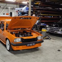 Oranje Opel Ascona B 2.5CIH met 212PK