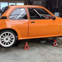 Oranje Opel Ascona B 2.5CIH met 212PK