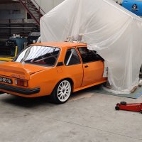 Oranje Opel Ascona B 2.5CIH met 212PK