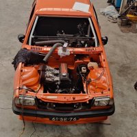 Oranje Opel Ascona B 2.5CIH met 212PK