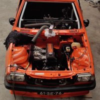 Oranje Opel Ascona B 2.5CIH met 212PK