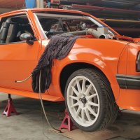 Oranje Opel Ascona B 2.5CIH met 212PK