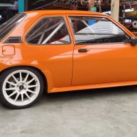 Oranje Opel Ascona B 2.5CIH met 212PK