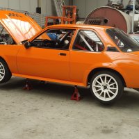 Oranje Opel Ascona B 2.5CIH met 212PK