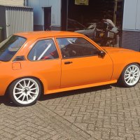 Oranje Opel Ascona B 2.5CIH met 212PK