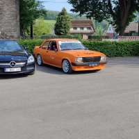 Oranje Opel Ascona B 2.5CIH met 212PK