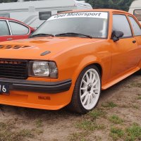 Oranje Opel Ascona B 2.5CIH met 212PK