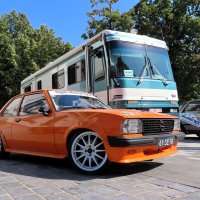 Oranje Opel Ascona B 2.5CIH met 212PK