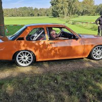 Oranje Opel Ascona B 2.5CIH met 212PK