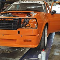 Oranje Opel Ascona B 2.5CIH met 212PK