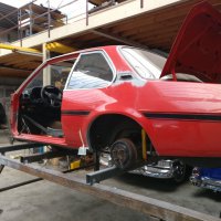 Oranje Opel Ascona B 2.5CIH met 212PK